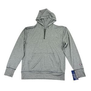 Champion Mens All-Day MVP 1/4-Zip Pullover Hoodie Gray M